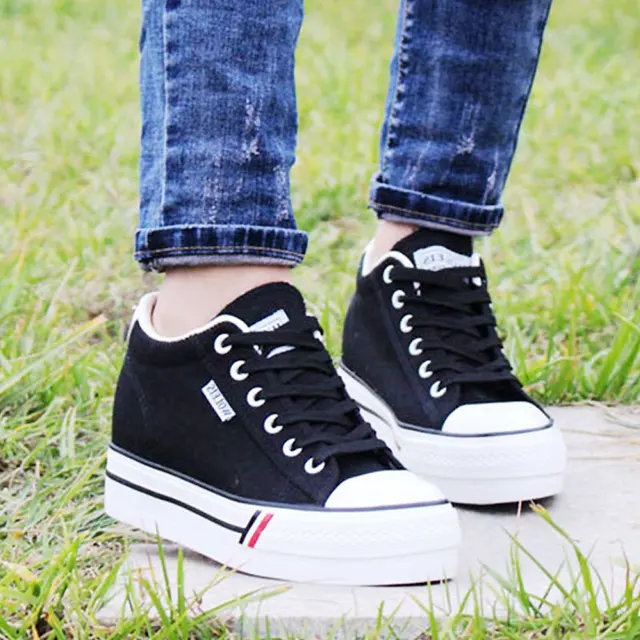 US $12.80 Women Sneakers Comfortable Platform Shoes White Canvas Shoes Baskets Femme Vulcanize Shoes 2019 Zap