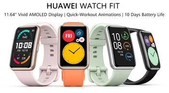

HUAWEI Watch FIT SmartWatch Quick Workout Animation Blood Oxygen Watch FIT 10 Days Battery Life gift watch men women smart wach