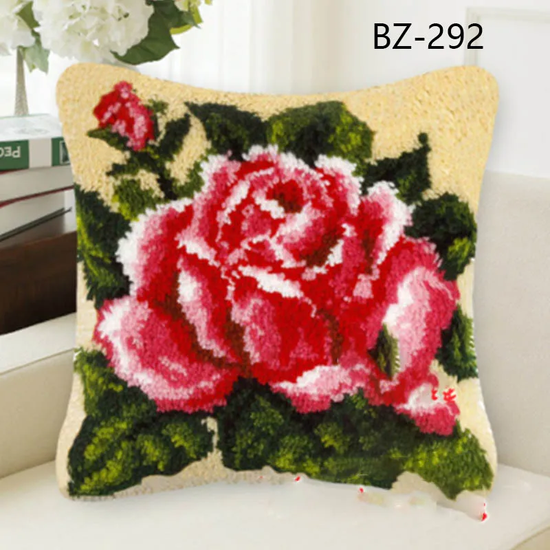 Flowers Pillow Adult Latch Hook Kits 5 | Flowers Pillow Adult Latch Hook Kits 7