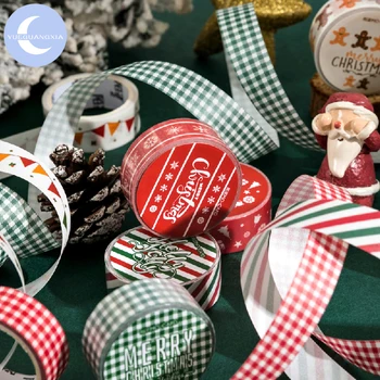 

YueGuangXia 1.5mm*3m 8 Styles Merry Christmas Series Washi Tapes Scrapbooking DIY Deco Creative Kawaii Litmus paper Masking Tape
