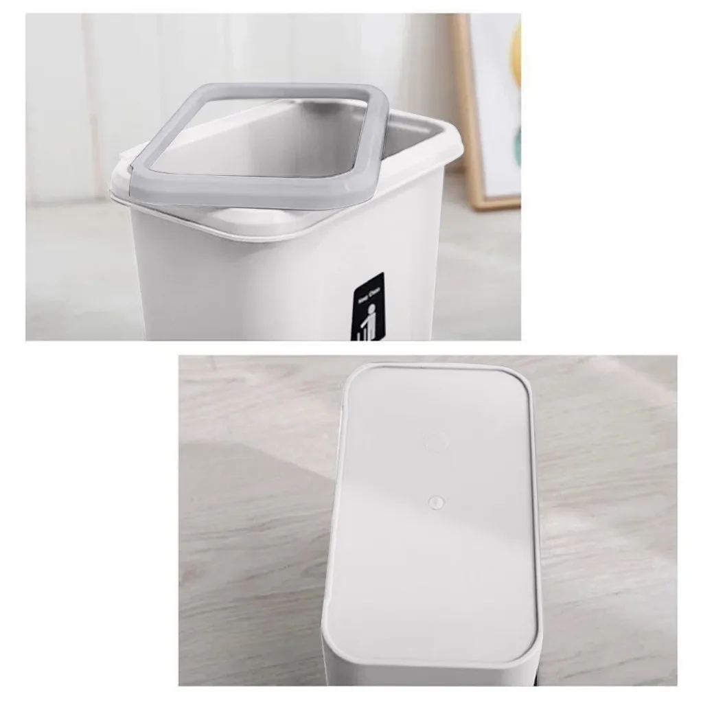 S5#Hanging Push-top Trash Can Automatic Return Lid for Fruit Vegetable Seedcase home tool