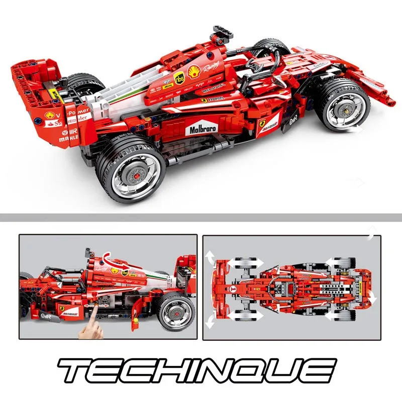 Пульт дистанционного управления F1 FRR Racer RC гоночный автомобиль строительные блоки технические двигатель суперкар по форме спортивного автомобиля сборочные игрушки