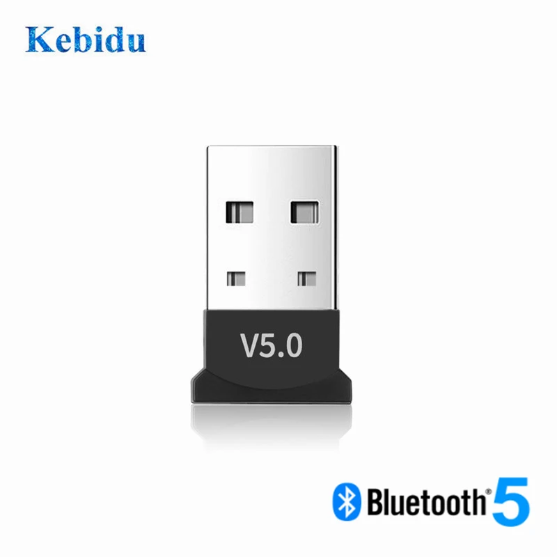 

kebidumei Wireless USB Bluetooth 5.0 Adapter USB Dongle Music Receiver Adaptador Bluetooth Transmitter for Laptop Mouse Keyboard