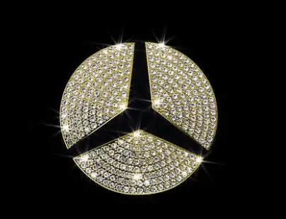 gold luxurious Автомобильная эмблема на руль, наклейка, роскошный стиль из углеродного волокна для Mercedes benz A class W177-21 C E S G GLE W206 и т. д - Название цвета: gold luxurious