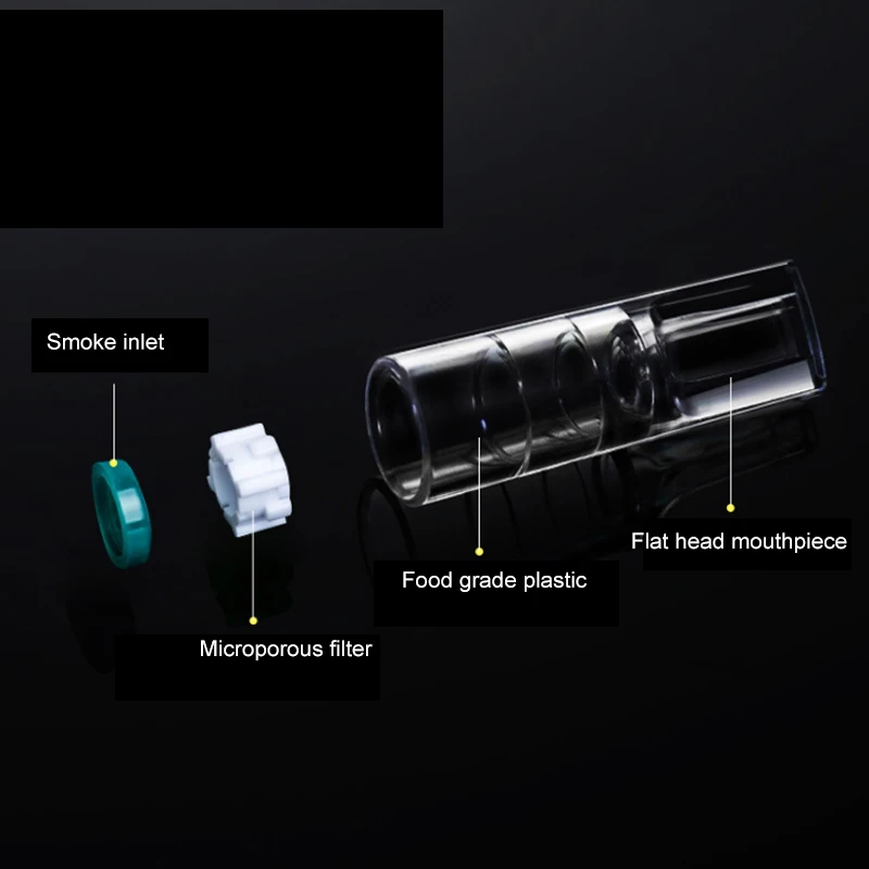 Tobacco Holder Disposable Cigarette Filter Smoking Accessories Portable Plastic Food Grade Reduce Tar Filtration 100Pcs