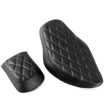 

Motorcycle Diamond Stitched Two-Up Front Driver Rear Passenger Seat Pad for Sportster XL 883 1200 Iron 883 04-17