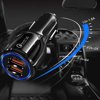 

New Dual USB Car Charger 2 Port LCD Display Cigarette Socket Lighter Fast Car Charger Power Adapter Car Styling Universal