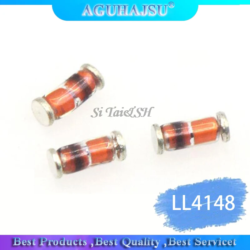 100PCS LL4148 LL-34 1N4148 IN4148 высокоскоростные Импульсные диоды | Электронные компоненты и