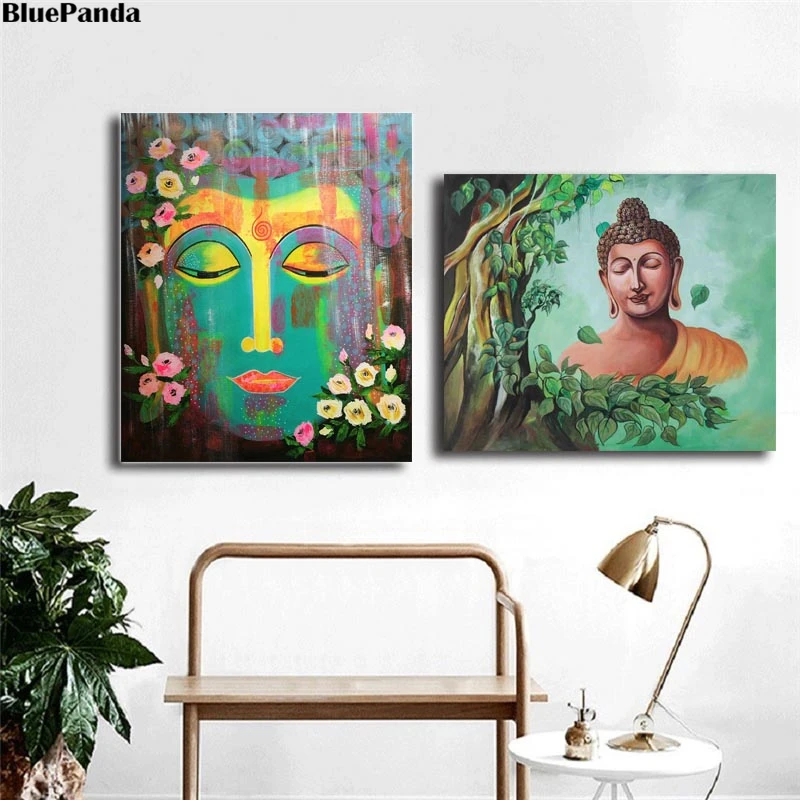 Buddha Bodhi Tree Images Contemporary Canvas Prints Picture Modular Paintings Poster On The Wall Home For Living Room Decor Painting Calligraphy Aliexpress