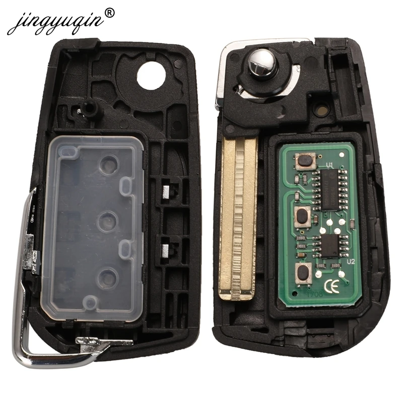 JINGYUQIN 315MHZ 8A 2/3 BUTTON FLIP FOLDING REMOTE CAR KEY FOR TOYOTA COROLLA RAV4 LEVIN CAMRY REIZ HIGHLANDER