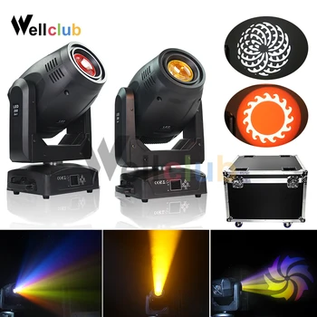 

2pcs With Case Moving Head Light 200W Led Beam Spot Wash 3in1 Stage Light Professional Led Dmx Dj Disco Light
