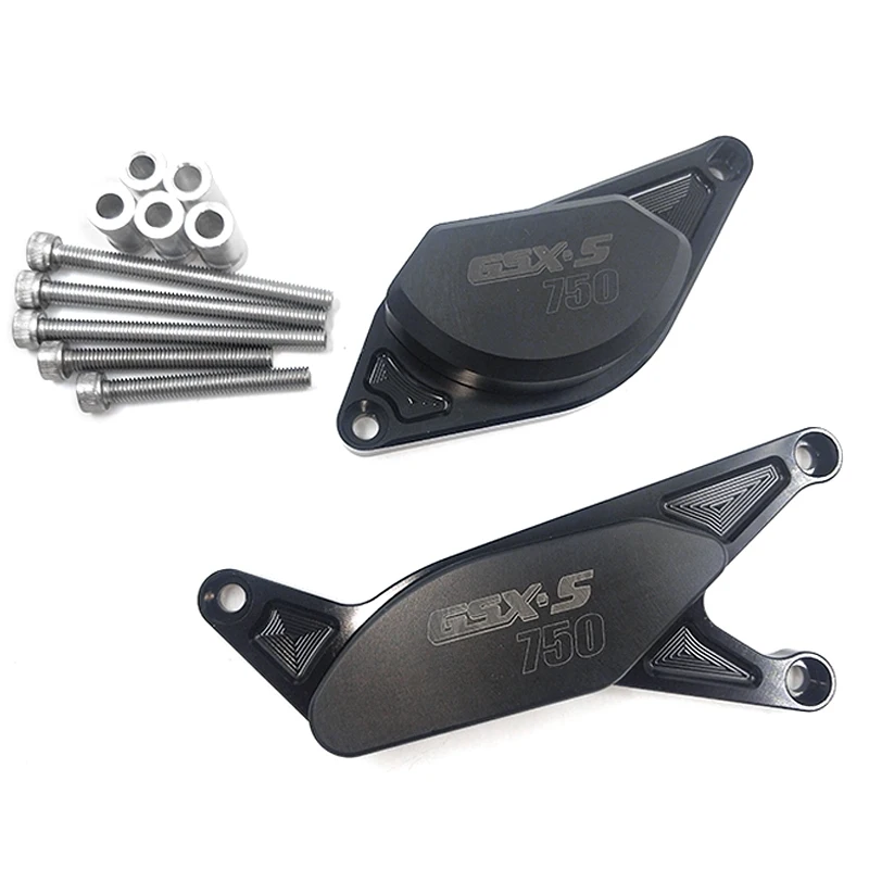 Black Для SUZUKI GSX-S750 GSX S750 CNC POM Frame Slider Crash Pad двигатель статор чехол Saver Защитная крышка - Цвет: Black