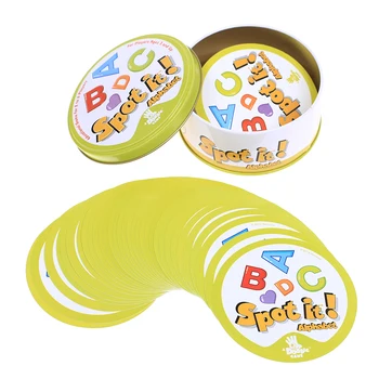 

Dobble Spot Cards Hip hop English Version Board Games High Quality like it Edition Animals metal box Go Camping sports