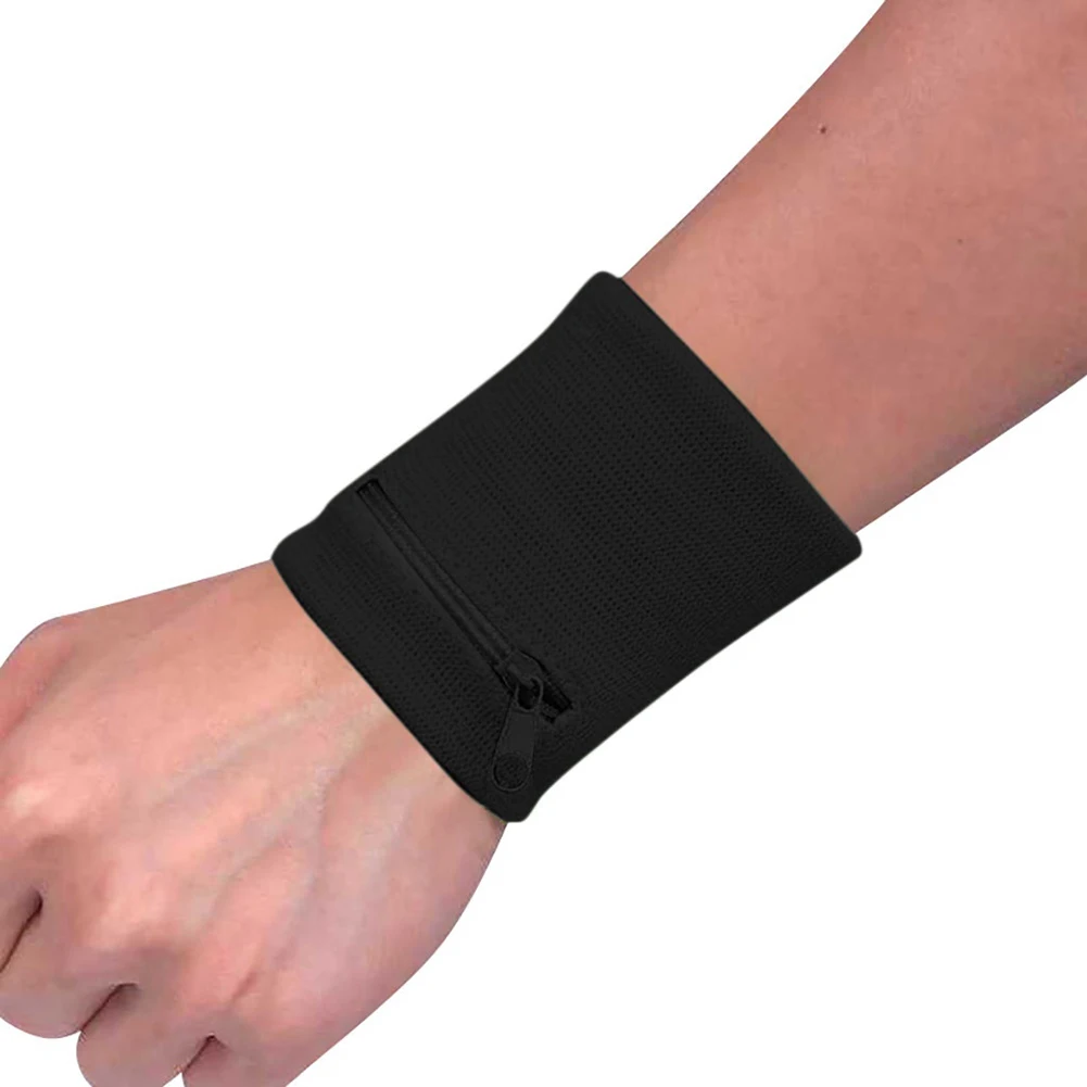 Zipper Wrist Wallet Pouch Running Sports Arm Band Bag For MP3 Key Card Storage Bag Case Badminton Basketball Wristband Sweatband