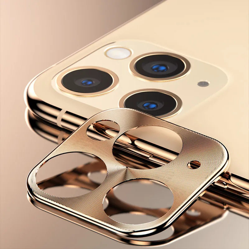 Металлический чехол для камеры заднего телефона для iphone 11 Pro Max, защитный круглый чехол для камеры, все включено, защитная крышка для объектива - Цвет: gold