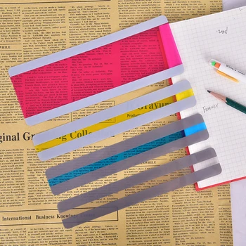 

Hot sale 6/8pcs Reading Guide Strips Highlighter Colored Overlays Bookmark Read Strips Kid Gift