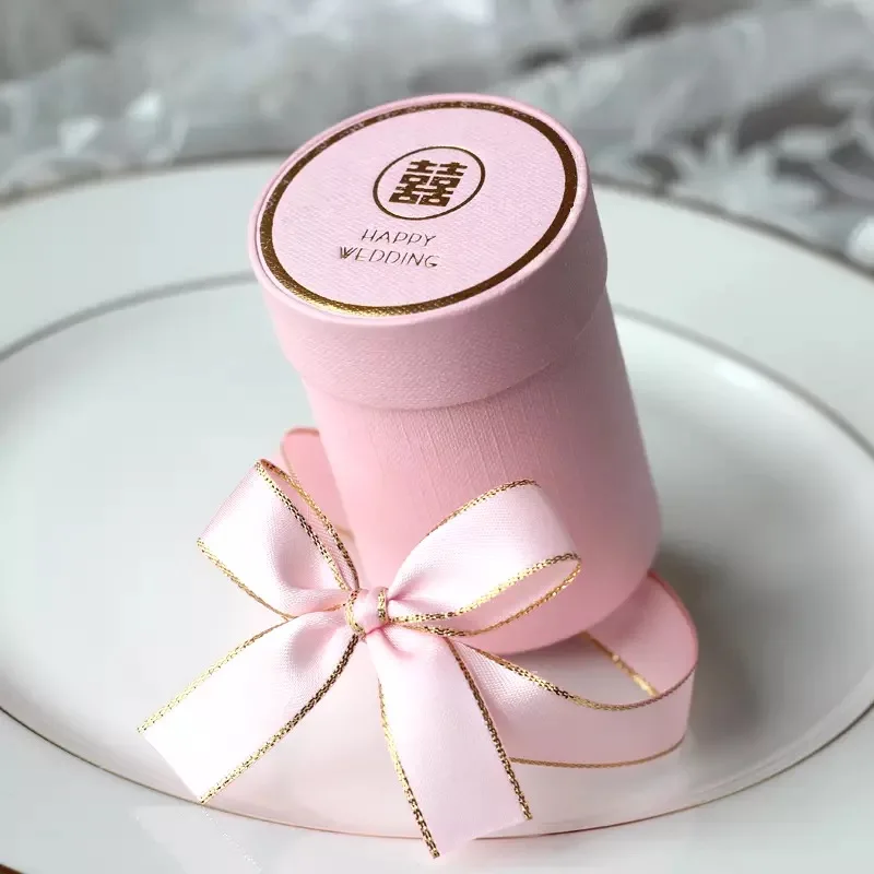 pink 50 шт./партия, персонализированные коробки для конфет, подарки для свадьбы, подарки на заказ, коробка для гостей - Цвет: pink