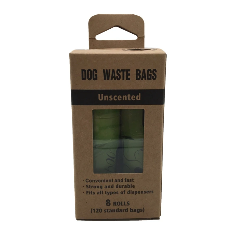 8 рулонов мешок для собачьих какашек биоразлагаемый мешок для собак Домашние животные мешки для мусора переноска биоразлагаемый мешок для уборки отходов мешок для уборки