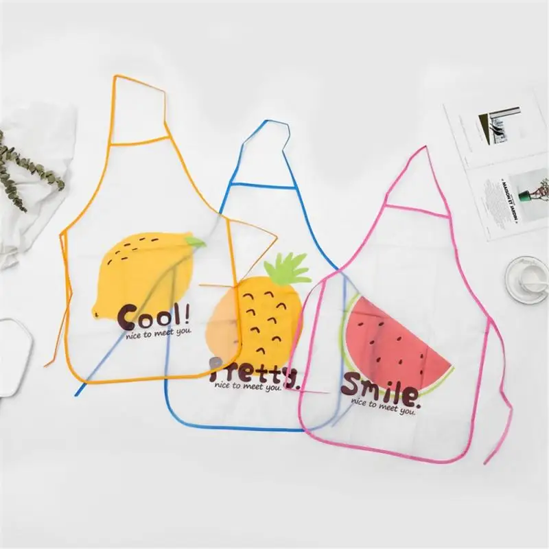 Cartoon Fruits Apron Waterproof Sleeveless Anti-oil Kitchen For Adults Kitchen Aprons Aprons For Women Cleaning Accessories