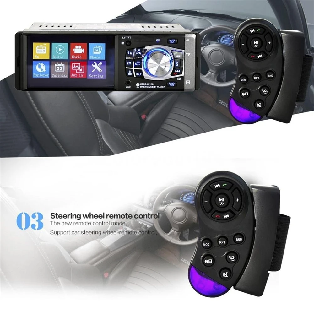 4012B 1Din 4 дюймов HD Автомобильный MP5 Радио Аудио плеер Bluetooth FM/AUX/USB/TF Поддержка рулевого колеса управление видеокамера заднего вида