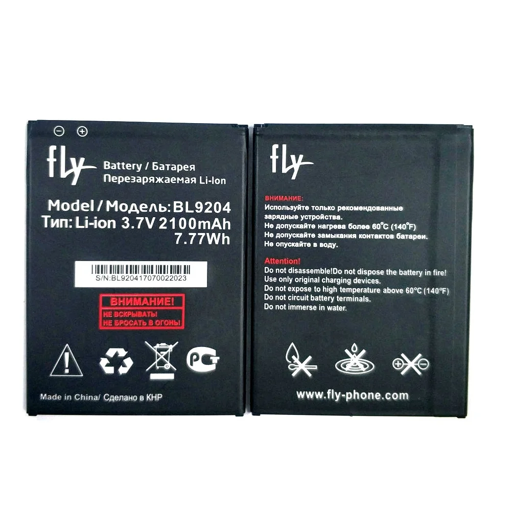 Новый Аккумулятор 2100 мАч для FLY BL9204 FF.02.522F04 FS517 Cirrus 11 мобильный телефон | Мобильные