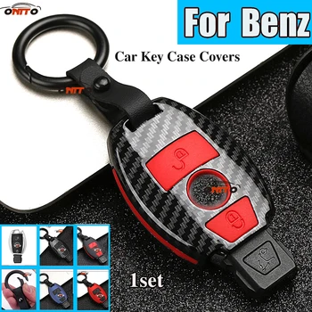 

2 Buttons Car Key Holder Case Covers Auto Key Shell Bag Protected for Benz AMG W203 W210 W211 W124 W202 W204 W205 W212 W176A