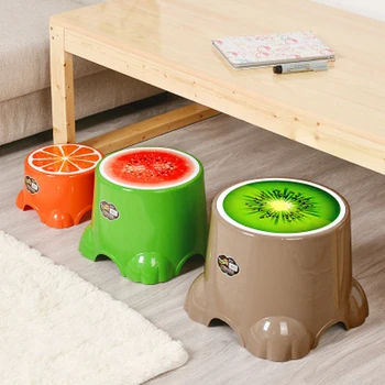 

Fruits Small Stool Children Stool Lovely Plastic Stool Round Stool Baby Shower Room Small Chairs