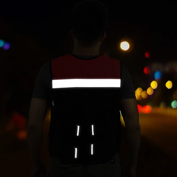 

Men Women Soft Reflective Safety Vest Climbing Motorcycle Apparel Cycling Night Warning Oxford Cloth Outdoor Sports Running
