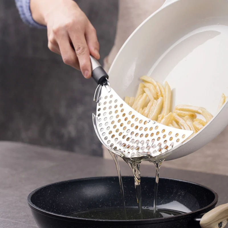 Сито для кастрюли из нержавеющей стали Паста спагетти практичный дренажный инструмент сито для кастрюли кастрюля Слив для дома кухонный дренажный фильтр