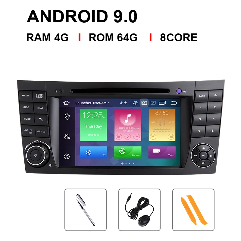 Ips DSP 64G 2 din Android 9,0 автомобильный DVD мультимедиа для Mercedes Benz e-класс W211 E200 E220 E300 E350 E240 E270 E280CLS класс W219 - Цвет: 8 Core 64 ROM