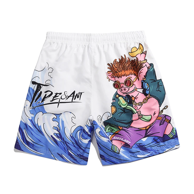 God Of Wealth Pig Printed Board Shorts Quick Dry White Beach Pants Man Loose Swim Shorts Quick Dry Beach Short Praia Masculino God Of Wealth Pig Printed Board Shorts Quick Dry White Beach Pants Man Loose Swim Shorts Quick Dry Beach Short Praia Masculino