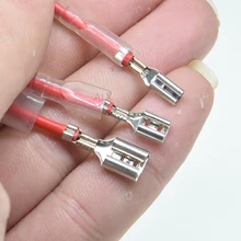  10pcs 20CM 30CM 2.8MM/4.8MM/6.3mm 2.8/4.8/6.3 female Spade Crimp Terminal Connector with wire red black for rocker switch 