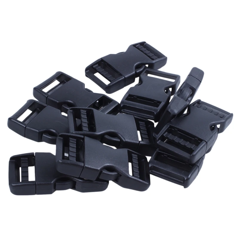 

Hard Plastic Buckle Backpack Closure Fast 10 pieces Black
