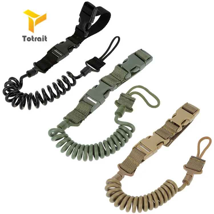 

Airsoft Tactical Single Point Pistol Handgun Spring Lanyard Sling Quick Release Shooting Hunting Strap Army Combat Gear