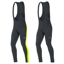 Men Winter Thermal Fleece Long Pants TEAM GORE Bicycle Cycling Bib Pants Team Riding Bike 9D Gel Pad MTB Ciclismo Hombre