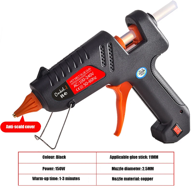 100W 150W  Hot Melt Glue Gun  for Home DIY Industrial Manufacture Use 11mm Glue Sticks Pure copper nozzle