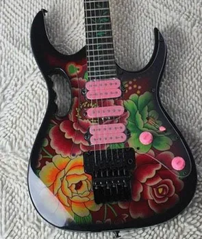 

Custom JEM Pink guitar Monkey grip and Lion's Claw tremolo cavity Black hardware ,customized!IB-11