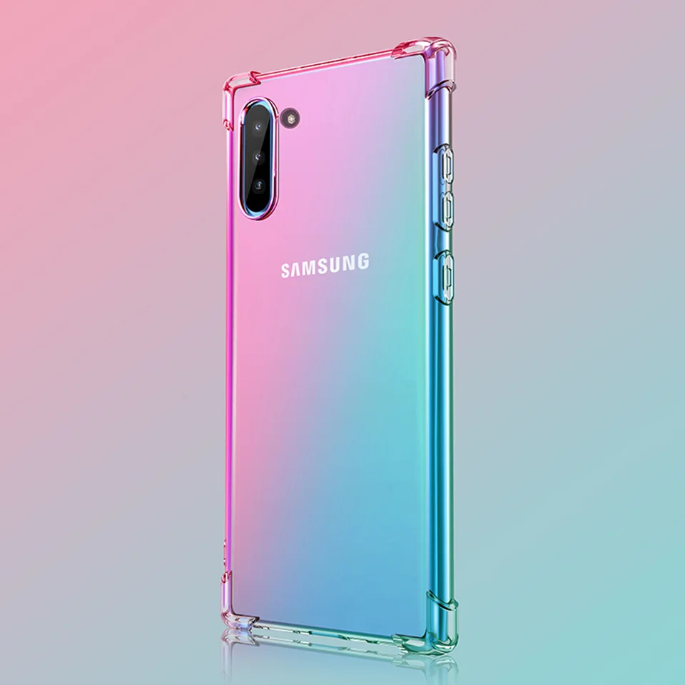Роскошный прозрачный градиентный мягкий чехол для Samsung Galaxy J8 J7 J730 J6 J5 J4 J3 J2 Plus Prime