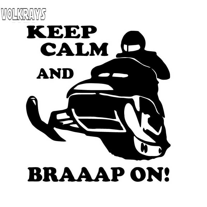 Volkrays индивидуальная Автомобильная наклейка снегоход Keep Calm Braaap на узоре