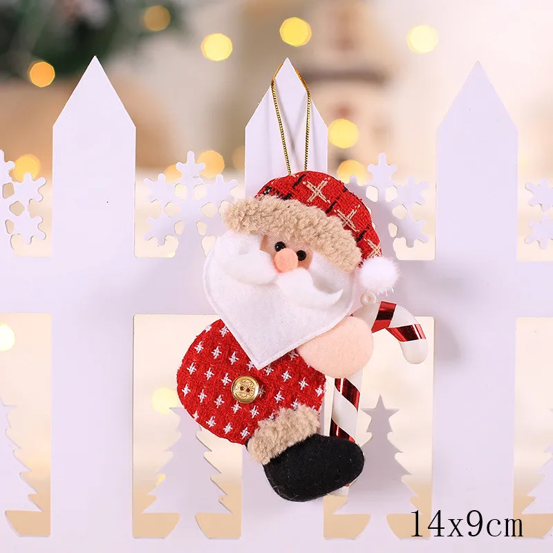 Новинка года, новогодние украшения, кукла Санта Клауса, снеговика, Navidad, рождественские украшения для дома, Natal Noel Natal Gfits - Цвет: S3-18-Santa crutch