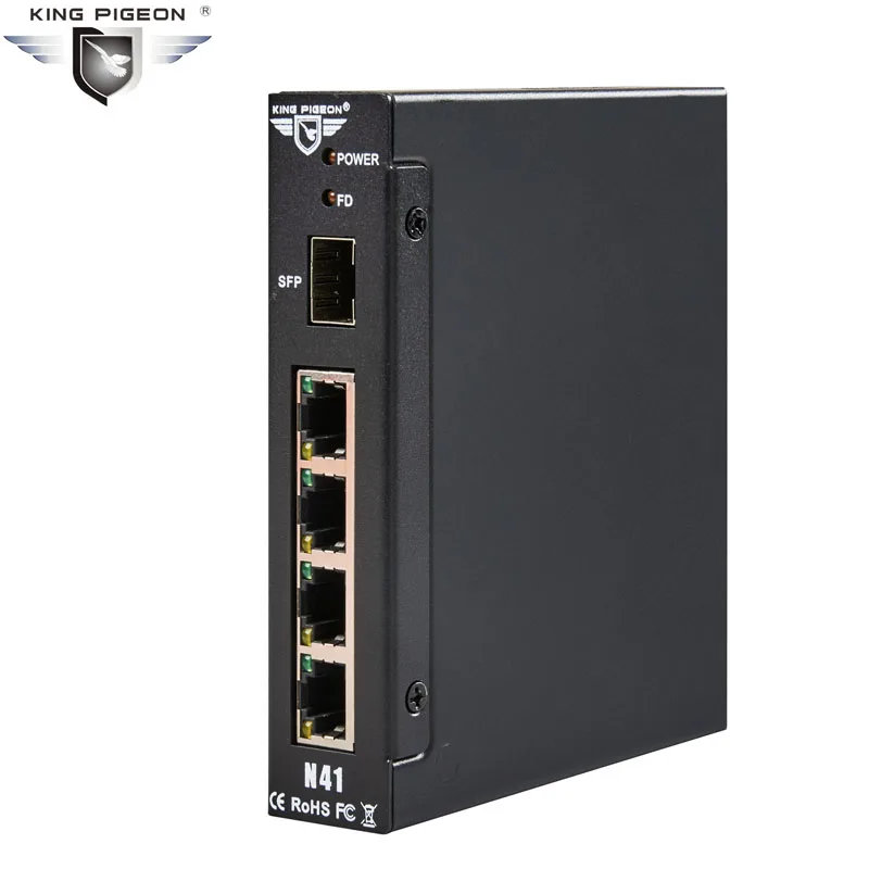 Промышленный Ethernet-коммутатор 4 порта 10/100 Мбит/с LAN-концентратор/полный или