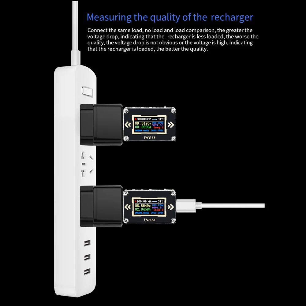 FNC88 PD аккумуляторная батарея USB тестер тип-c PD триггер USB-C Вольтметр Амперметр Напряжение 2 способ измеритель тока мультиметр