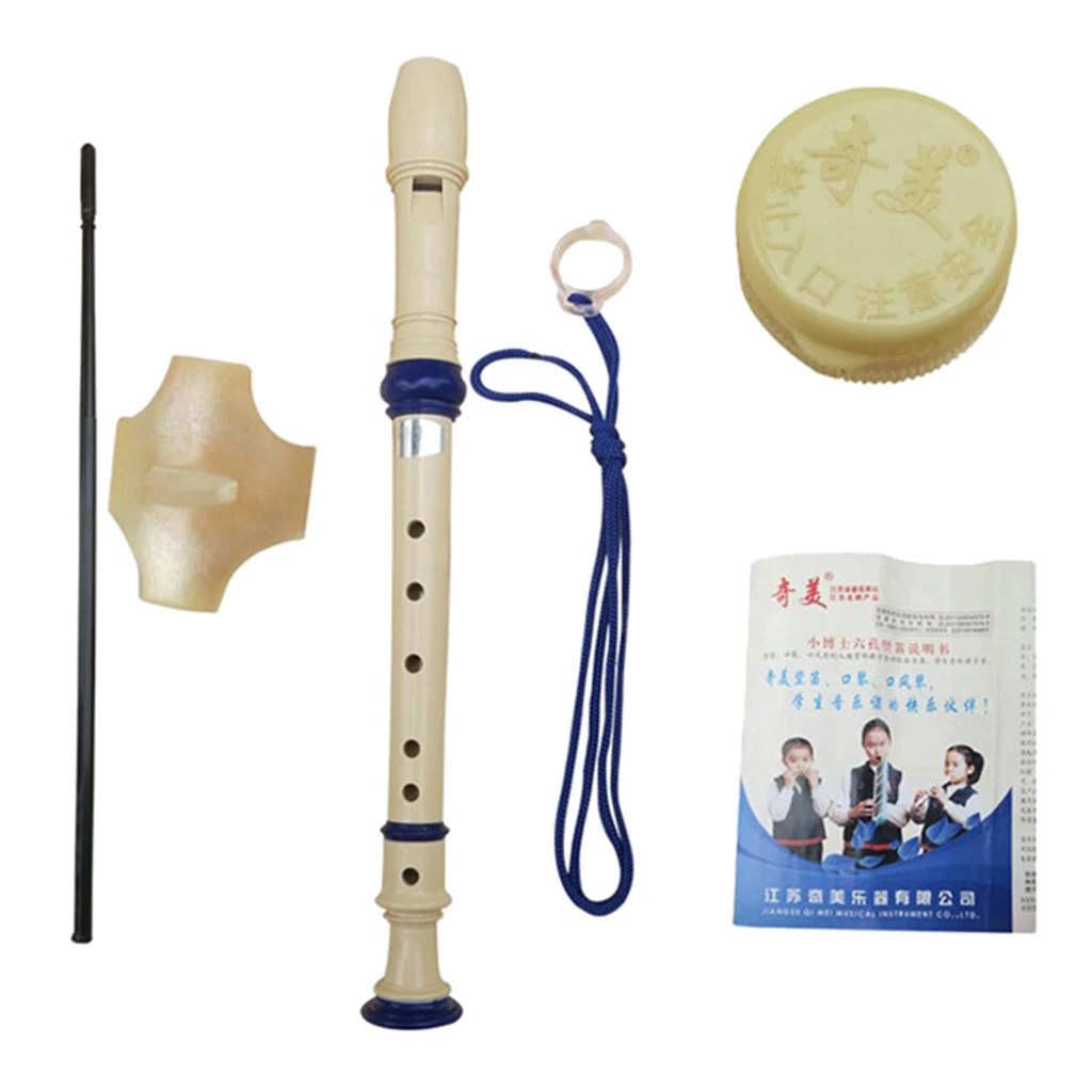 ABS Soprano Recorder,Musical Instrument Set with Finger Support,Joint Grease and Cleaning Kit