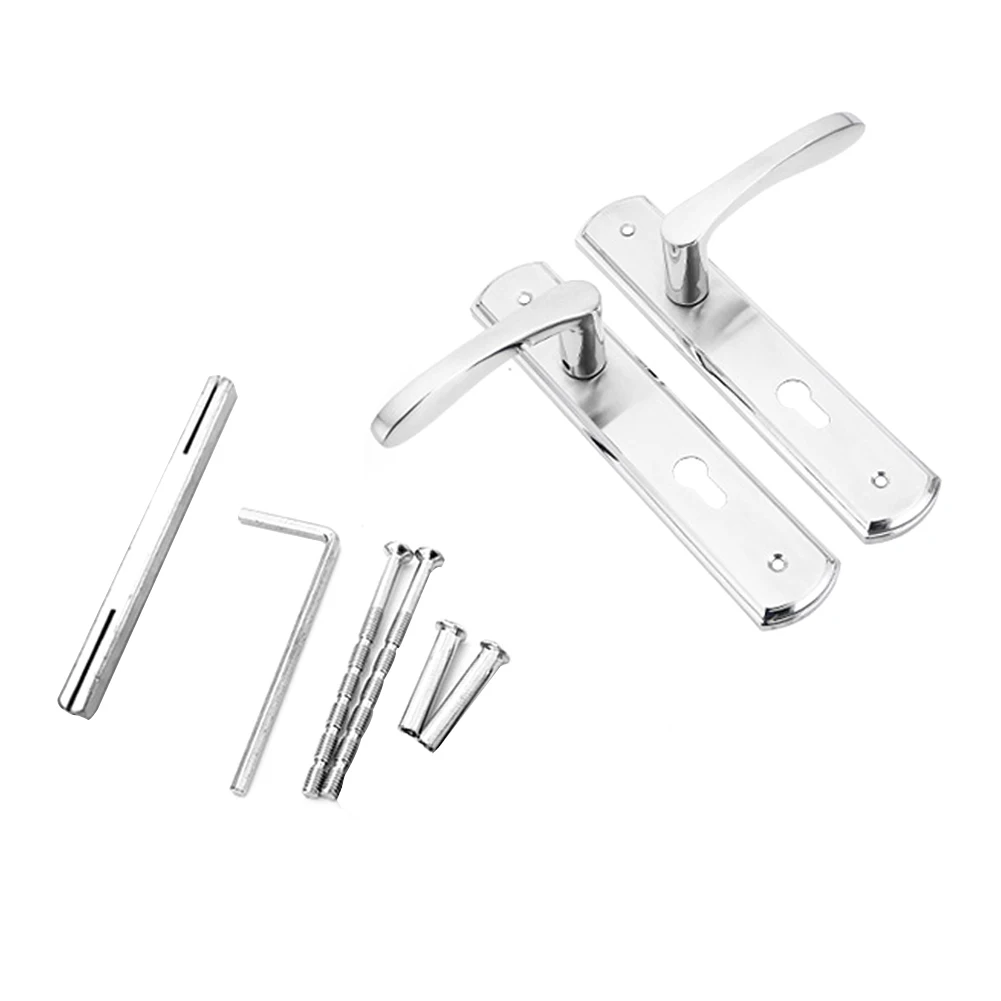 

Replacement Door Handle Kitchen Stainless Steel Part Home Hardware Bedroom Holes Durable Spring Mute Bathroom Locks