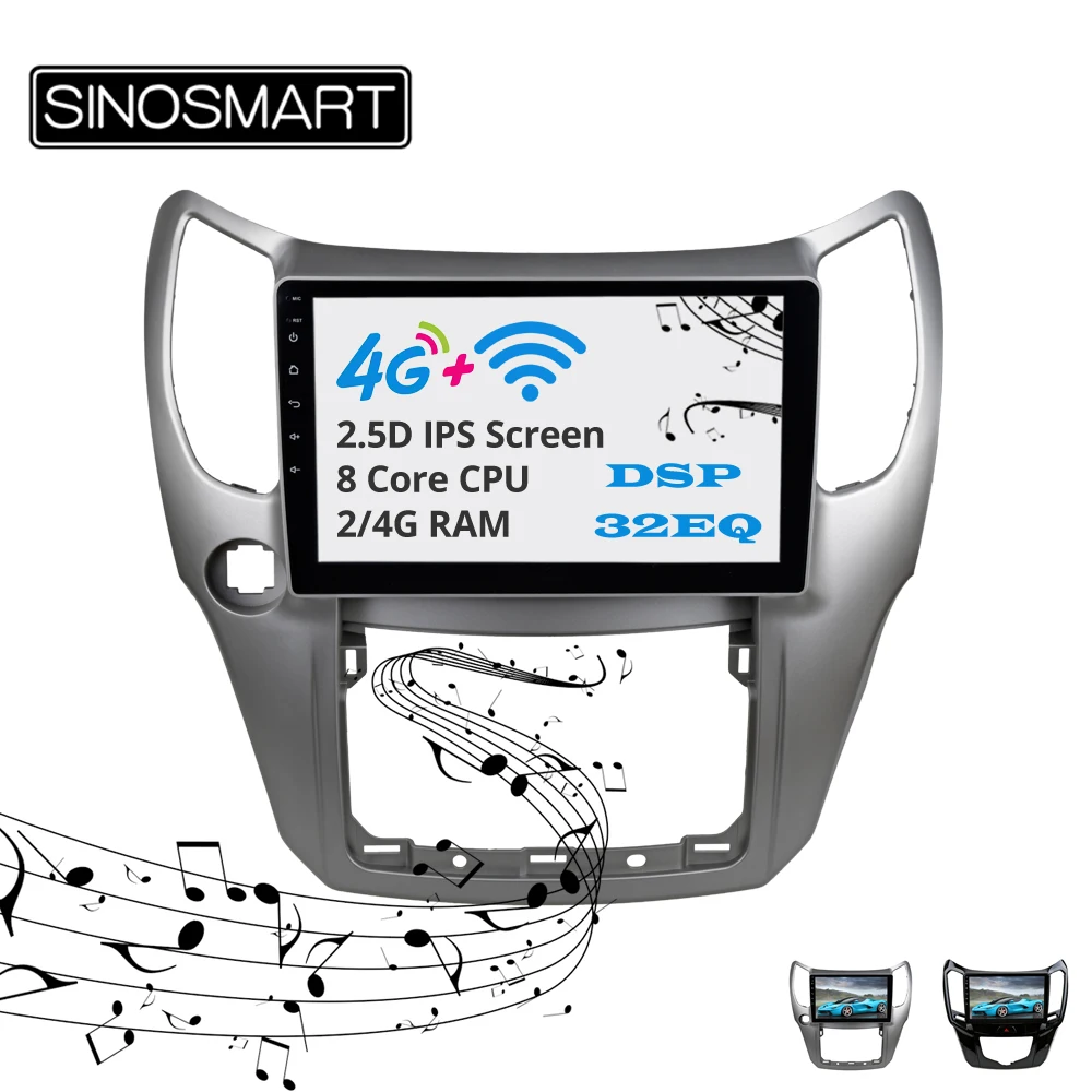 Sinosmart Android 8,1 2Din ips/QLED 2.5D экран автомобильный gps радио навигационный плеер для Great Wall M4 2013