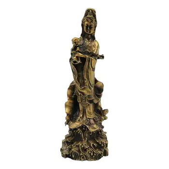 

LaoJunLu Brass Donor Guanyin Statue Imitation antique bronze masterpiece collection of solitary Chinese traditional style