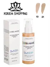 Тональный крем с коллагеном 3 в 1 для лица Enough Collagen Whitening Moisture Foundation SPF 15. Корейская косметика. Оригинал. Тональный крем с коллагеном 3 в 1 для лица Enough Collagen Whitening Moisture Foundation SPF 15. Корейская косметика. Оригинал.