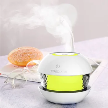 

USB Air humidifier eliminate static electricity clean air Care for skin Nano spray technology Mute design 7 color lights