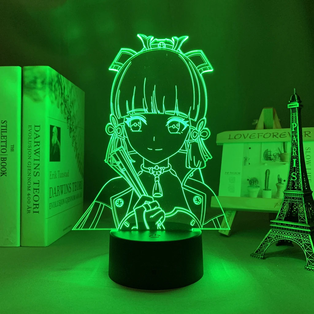 decorative night lights Genshin Impact Kamisato Ayaka Led Night Light for Child Bedroom Decor Kids Birthday Gift Genshin Impact Led Night Lamp Bedside home depot dinosaur light