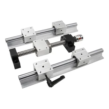 

Free shipping 2Pcs linear guide SBR16 L any length +4 pcs SBR16UU +ball screw SFU1605 1604 1610 and BK12 BF12 & coupler 8 *10